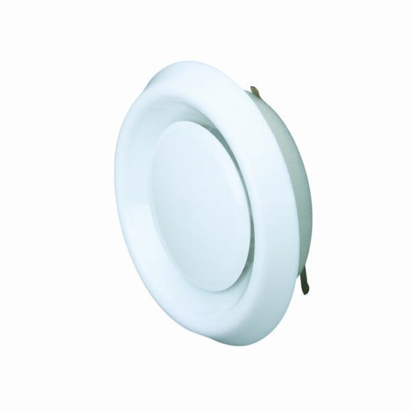 100mm PVC Air Valve - Extract or Supply - White